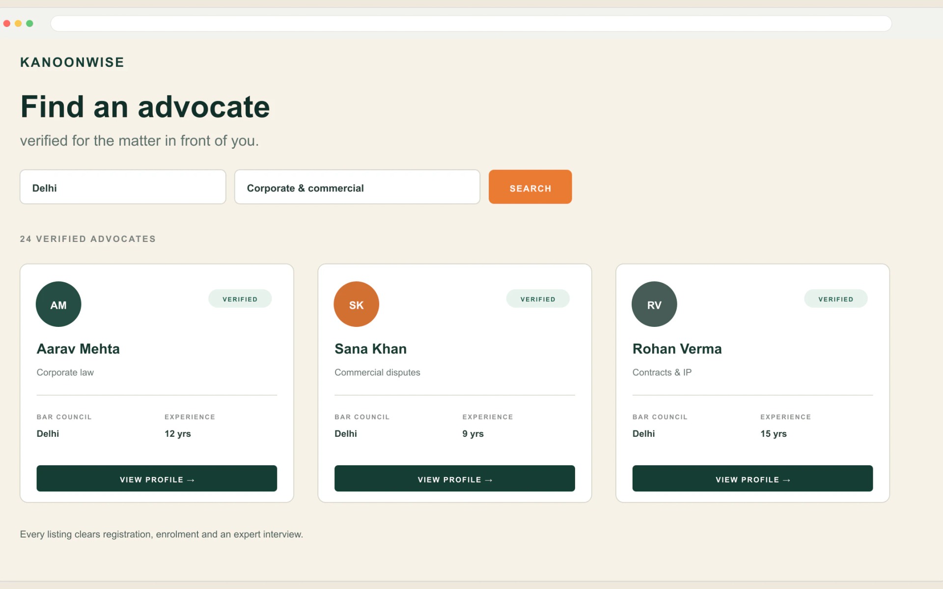 Kanoonwise — the profile.