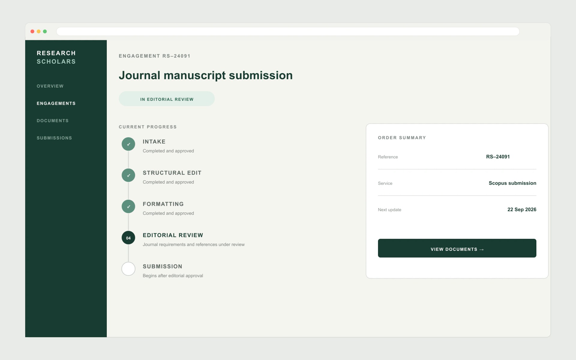 Research Scholars — the tracker.