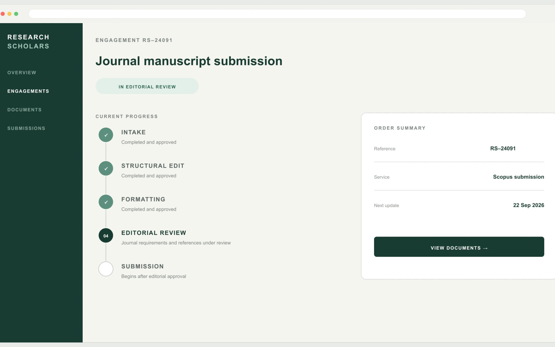 Research Scholars — the reference.