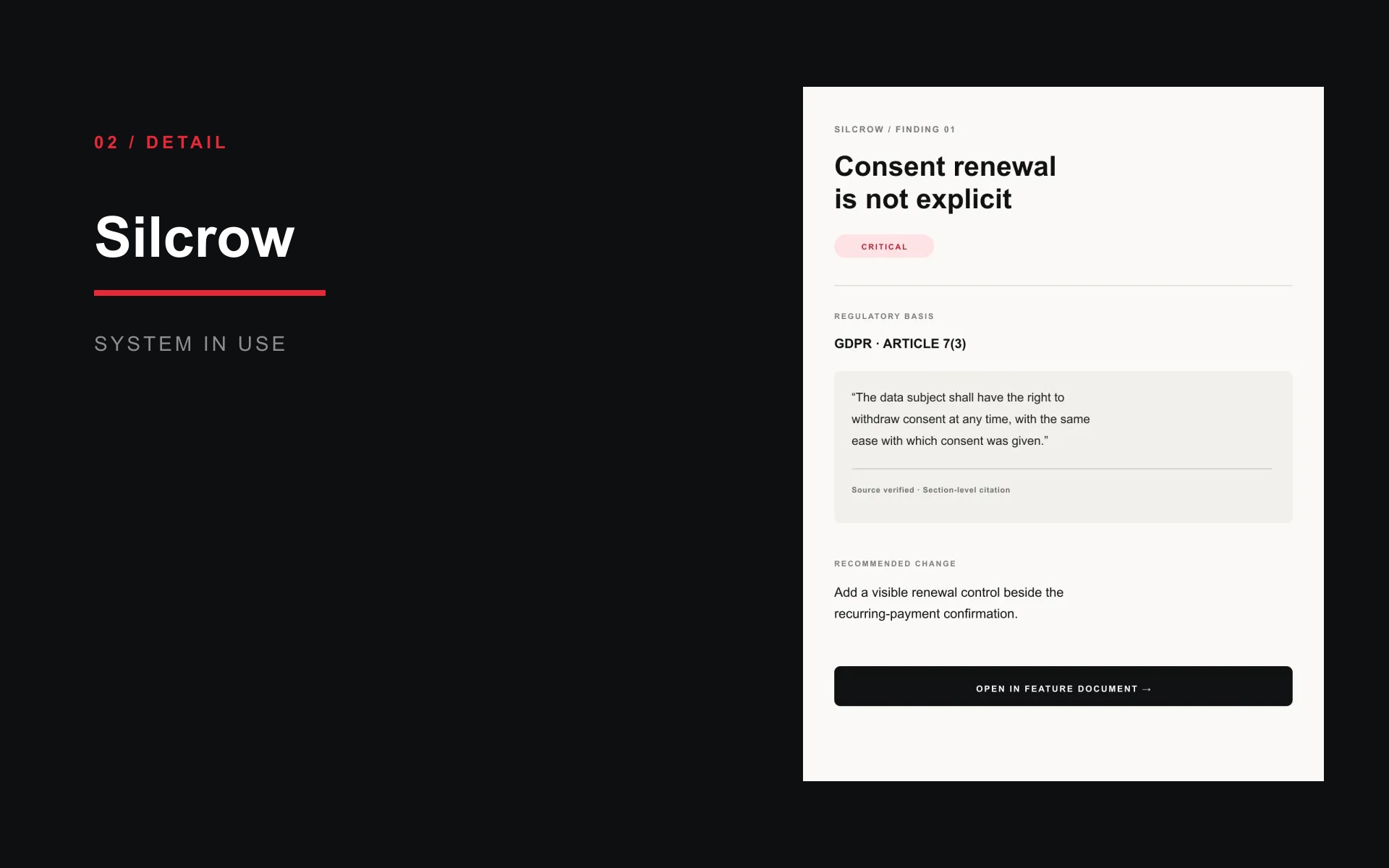 Silcrow — provenance.